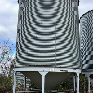 1950 bushel Westeel Rosco bin on Westeel hopper cone on skid, Bin #12