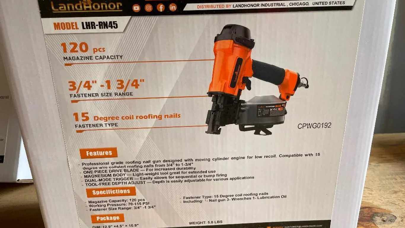 1 3/4'' Coil Roofing Nailer