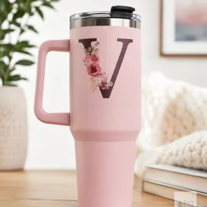 NEW Monogrammed 40oz Tumbler with Handle