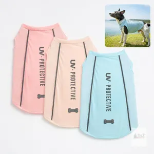NEW 3-Pack Breathable UV-Protective Reflective Dog Shirts, Pink, Beige & Blue