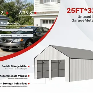2026 SDL2533DGMS Double Garage Metal Shed (Unused)