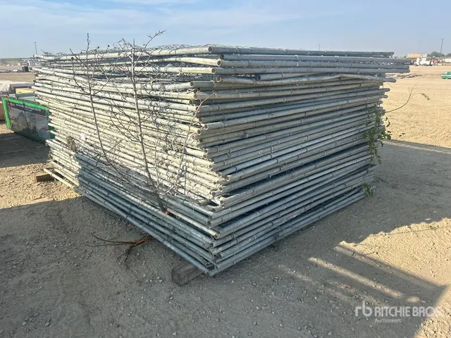 Quantity of (50) 8ft x 10ft Chain Link Galvanized Fencing Panels