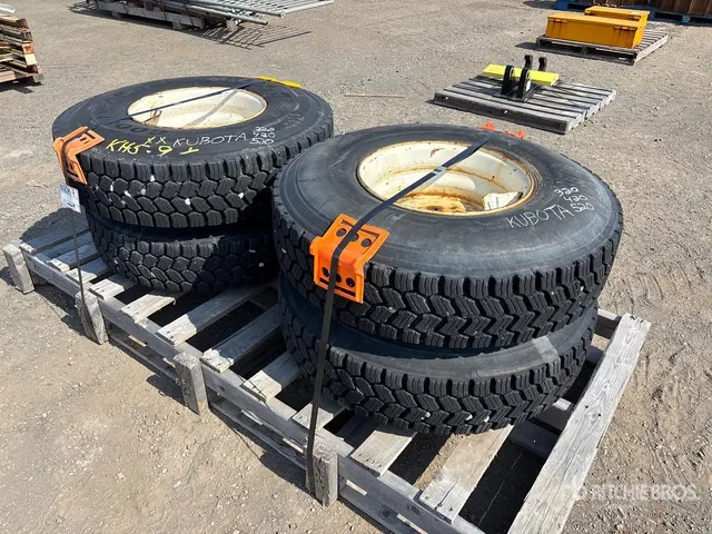 Quantity of (4) 11R17.5HC Tires - Fits Kubota