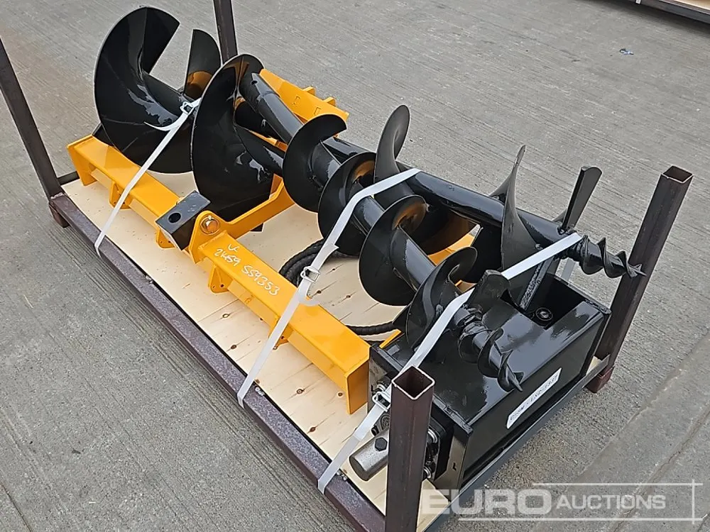 Unused 2026 Captok Hydraulic Auger Drive, 400mm, 300mm 200mm Flight & Frame to suit Skidsteer Loader