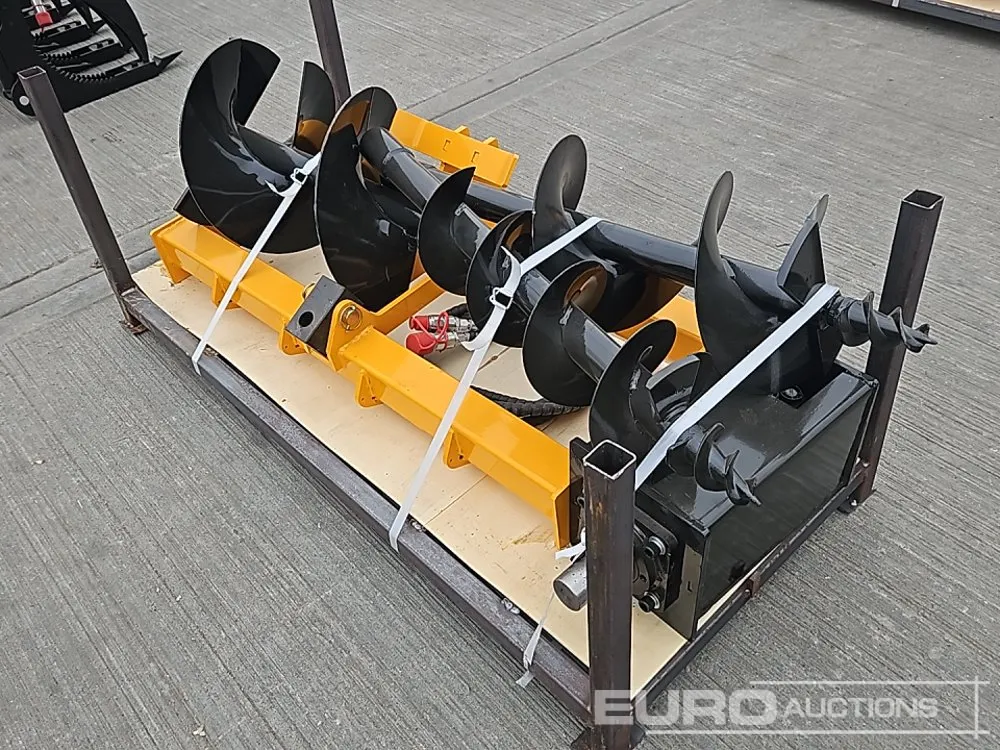 Unused 2026 Captok Hydraulic Auger Drive, 400mm, 300mm 200mm Flight & Frame to suit Skidsteer Loader