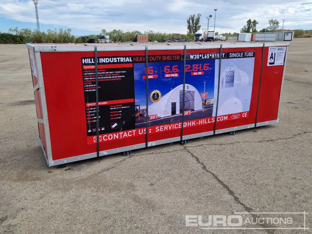 Unused 2026 Hills Industrial W 30' x L65' x H 15' Heavy Duty Shelter