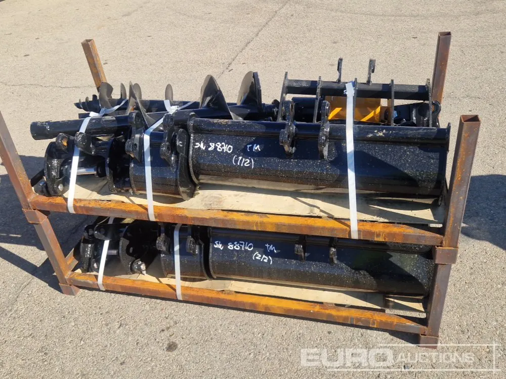 Unused 2026 Captok Qty (8) Rake, Ripper, Graber, 12" Auger, 16" Auger, 8" Narrow Bucket, 32" Bucket to suit Exacvator (2 of)