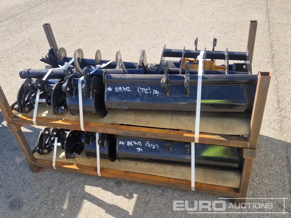 Unused 2026 Captok Qty (8) Rake, Ripper, Graber, 12" Auger, 16" Auger, 8" Narrow Bucket, 32" Bucket to suit Exacvator (2 of)