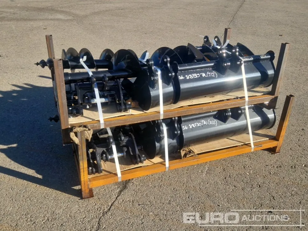 Unused 2026 Captok Qty (8) Rake, Ripper, Graber, 12" Auger, 16" Auger, 8" Narrow Bucket, 24" Bucekt, 32" Bucket to suit Exacvator (2 of)