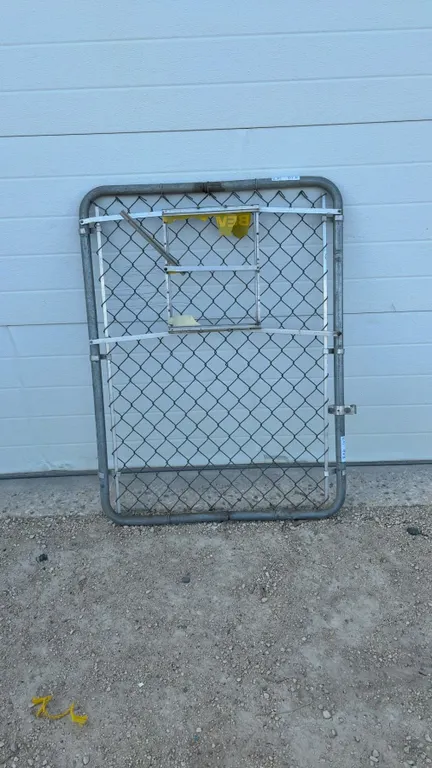 Galvanized Chain-Link Fence Gate, 45 × 34”