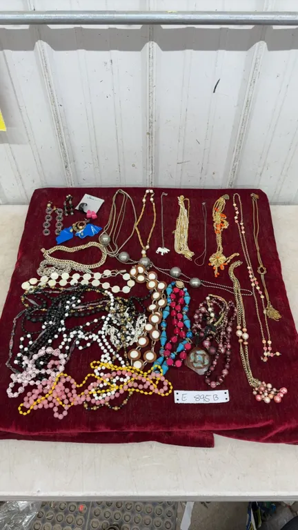 Assorted Costume Jewelry Lot Including Beaded and Chain Necklaces, Pendants, Earrings