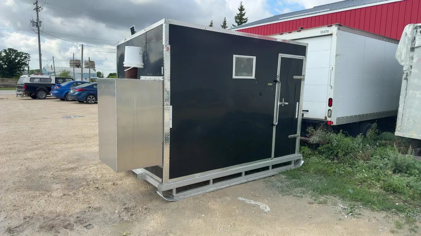 2018 Professionally Built All-Aluminum 6x10 Insulated Ice Fishing Shed - Wood Stove, 5 Fish Holes