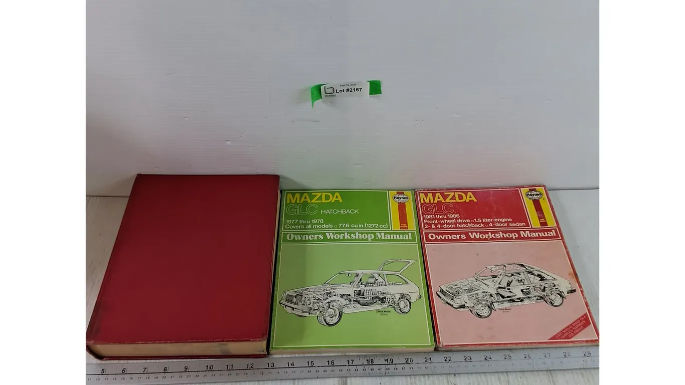 (3) Automotive Repair Manuals Mazda GLC, Motor Import Repair Years 1977-1978, 1981-1986