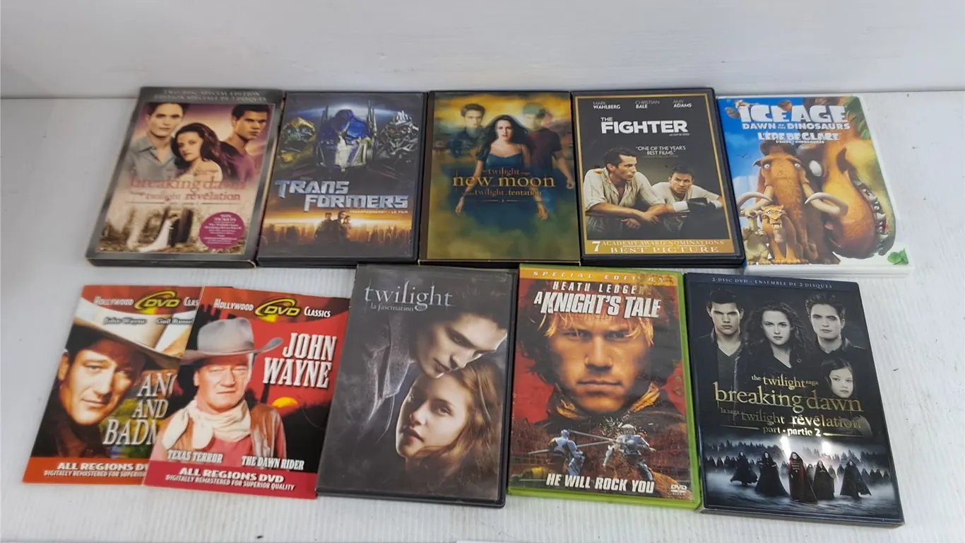 Assorted DVD Movies - Ice Age, The Fighter, Twilight, Misc