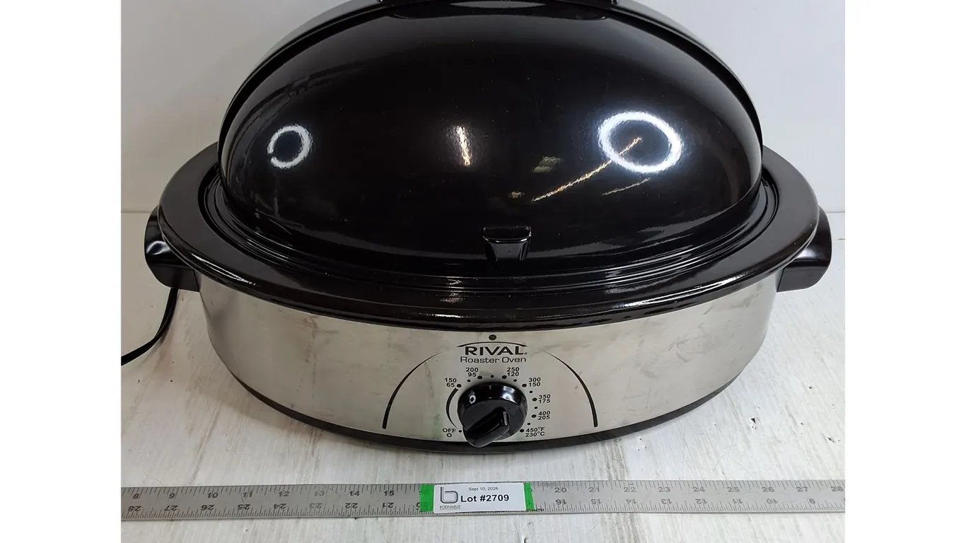 Rival 18 Quart Stainless Steel Roaster Oven &Buffet Server-power detected, Pickup Only