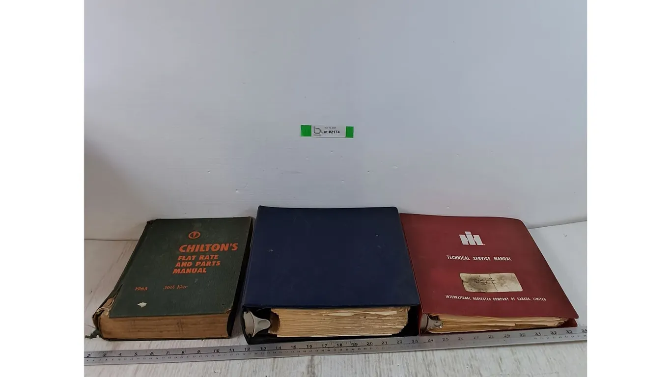 (3) Automotive Repair Manuals, Chilton 1965, (2) International Harvester Truck Service Manuals
