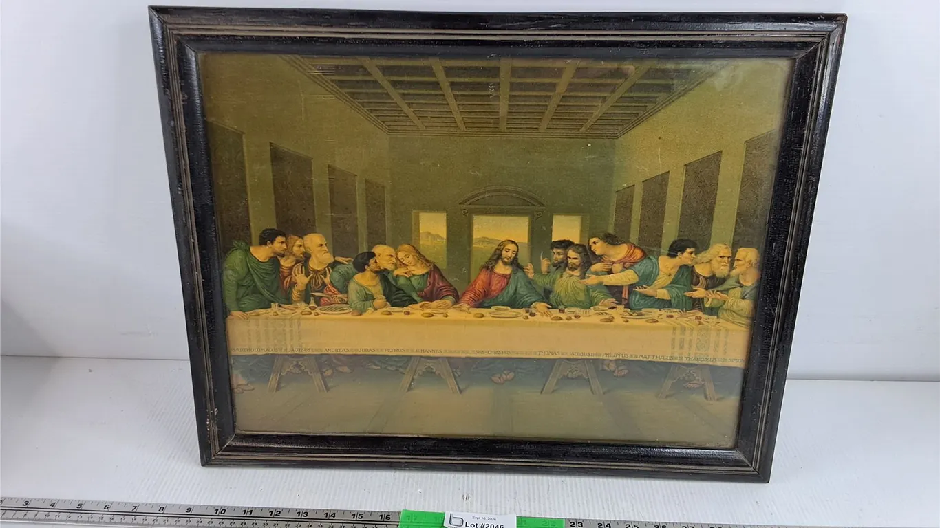 Framed The Last Supper Vanity Wall Art Print 22" x 17"