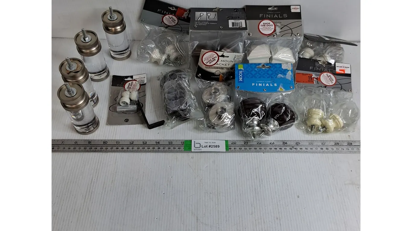 *Large Lot of Assorted Curtain Rod Finials