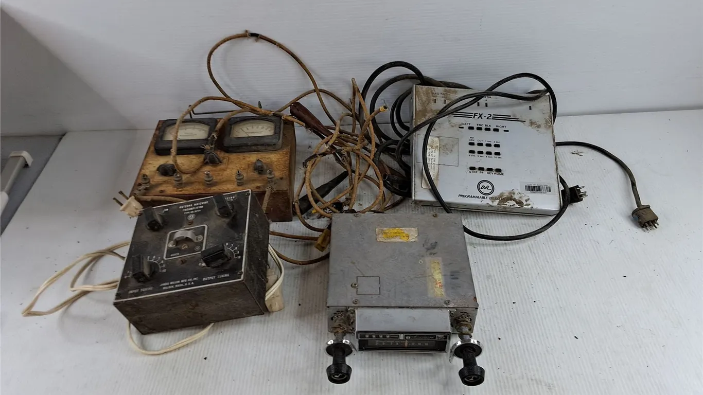 Vintage Car Stereo, Weidenhoff Voltmeter, Programmable Dissolve Unit, Misc - As Is
