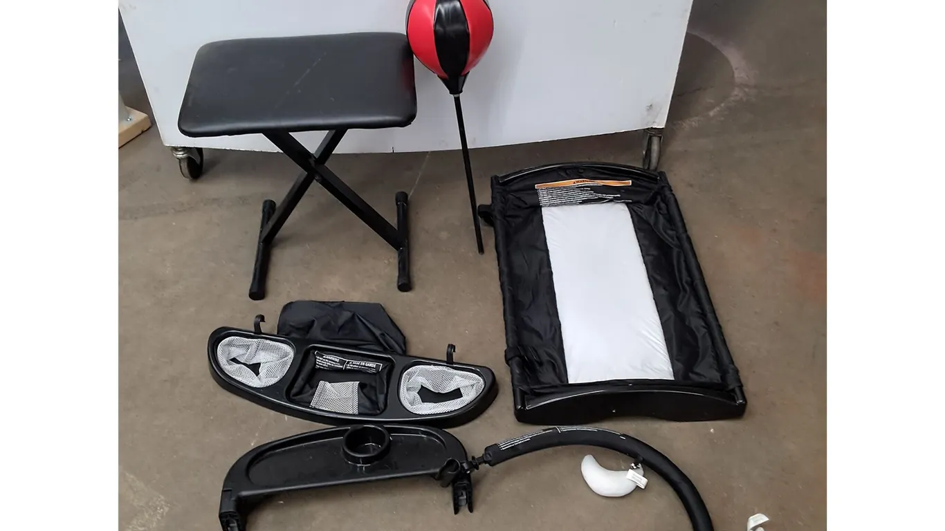 *Infant Accessories, Folding Leather Style Stool, Toy Punching Bag- Can't Ship