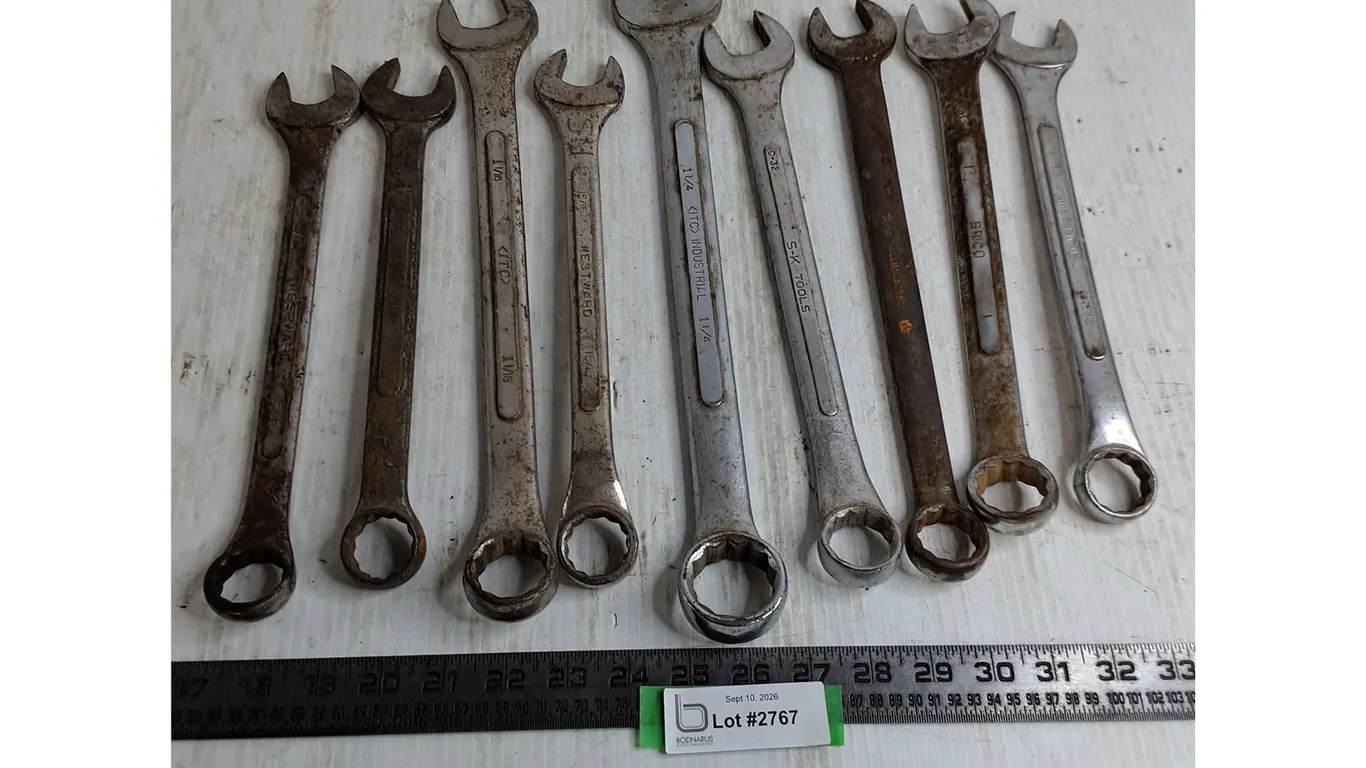 (9) Imperial Sized Wrenches
