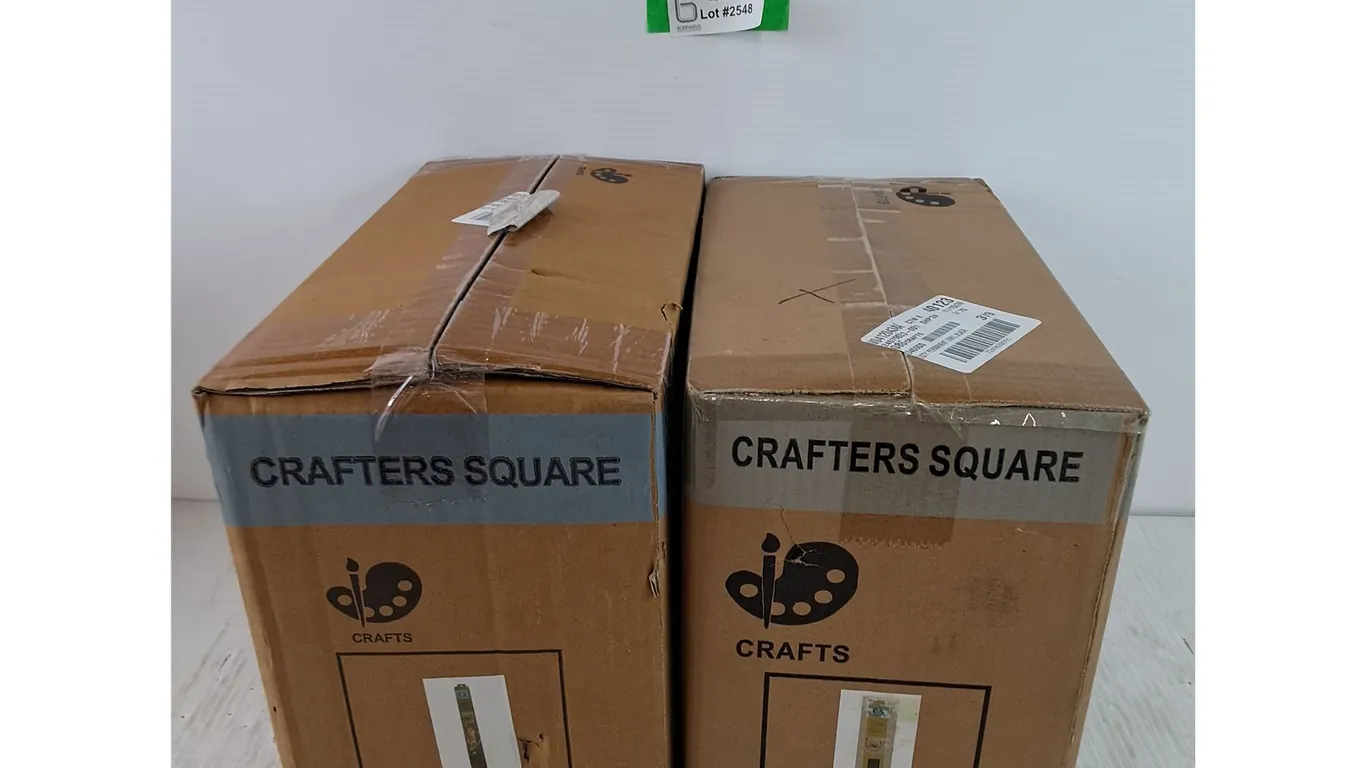 (2) Crafter's Square Boxes with 24 Packs of Permanent Vinyl Paper Black & Yellow