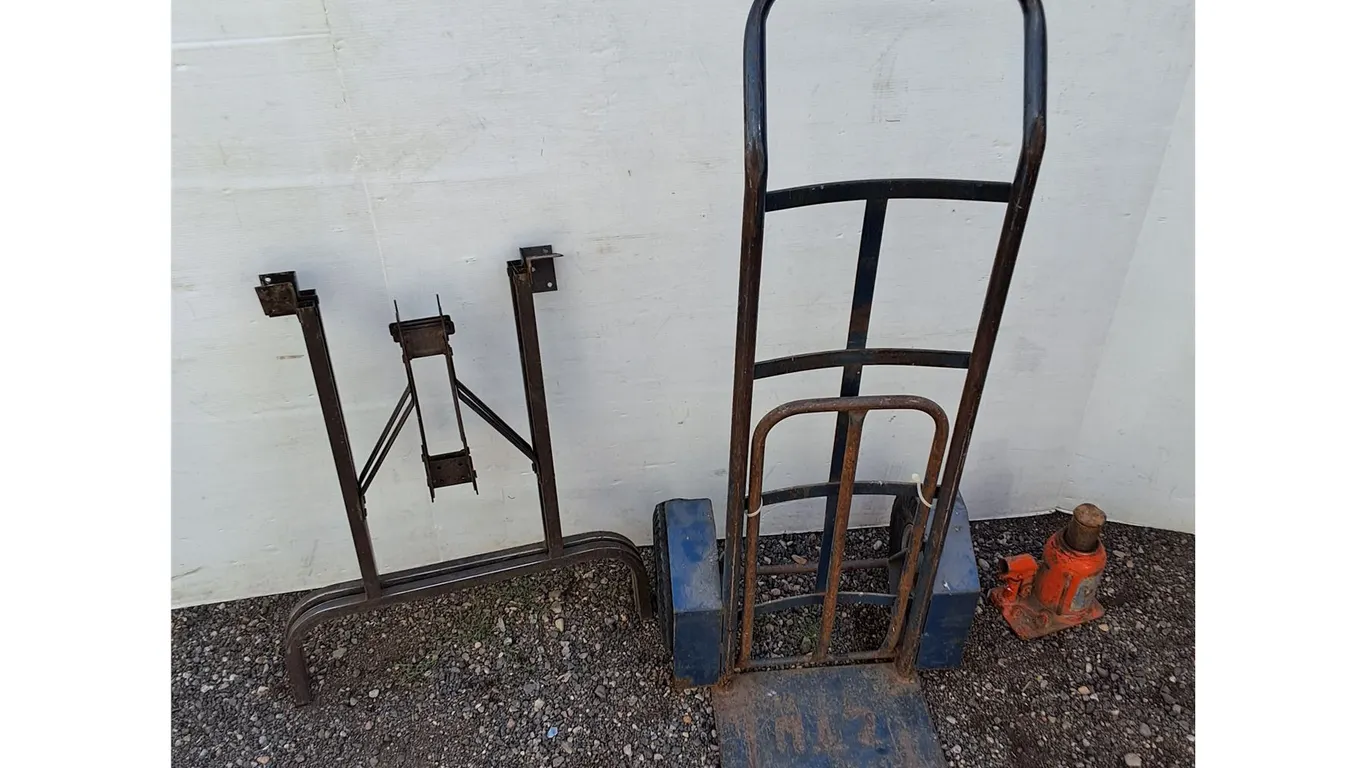 **(1) Dolly, Pair of Metal Table Legs, Bottle Jack No Shipping