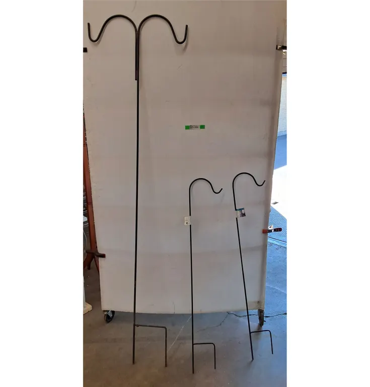 **(3) Shepherd Hook Metal Plant Hangers up to 84"- Can't Ship