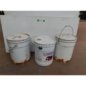 *(2) Pails of Red Linseed Oil Basepaint- Appear Full & White Barn Paint- 1/2 Full, Can't Ship
