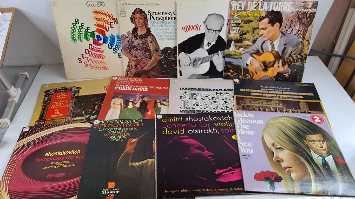 Assorted Vinyl Records - Jackie Gleason, Key De La Torre, Colin Davis, Misc