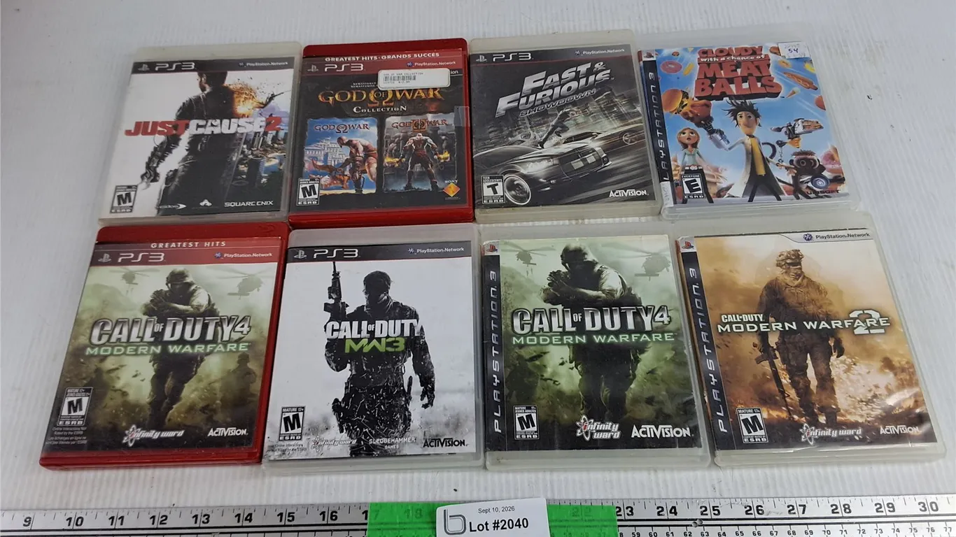 Assorted PS3 Games - Call of Duty, Fast & Furious, Just Cause 2, Misc