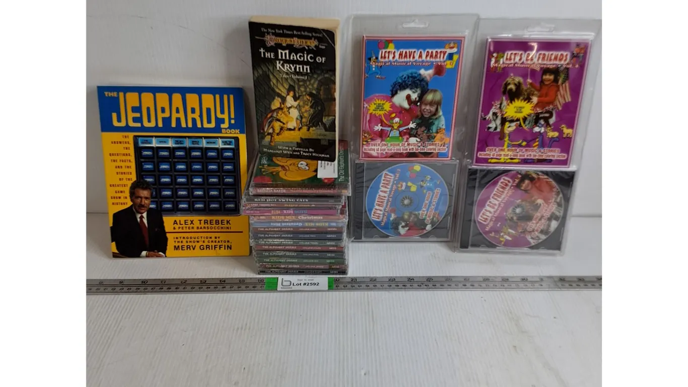 *Kid's Learning CD's (sealed),Jeopardy Book,Magic of Krynn Novel
