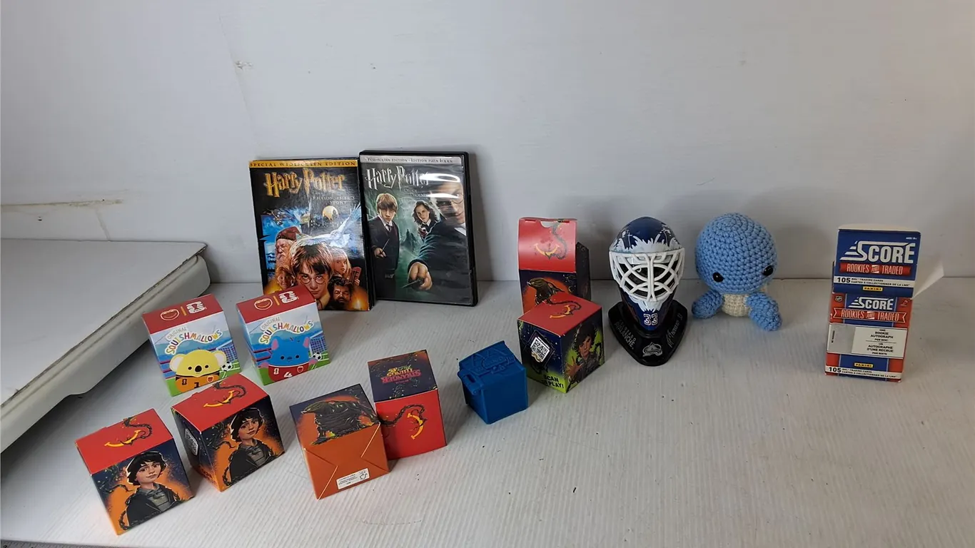 Harry Potter DVDs, Panini NHL Cards, McDonald's Happy Meal Toys, Misc.