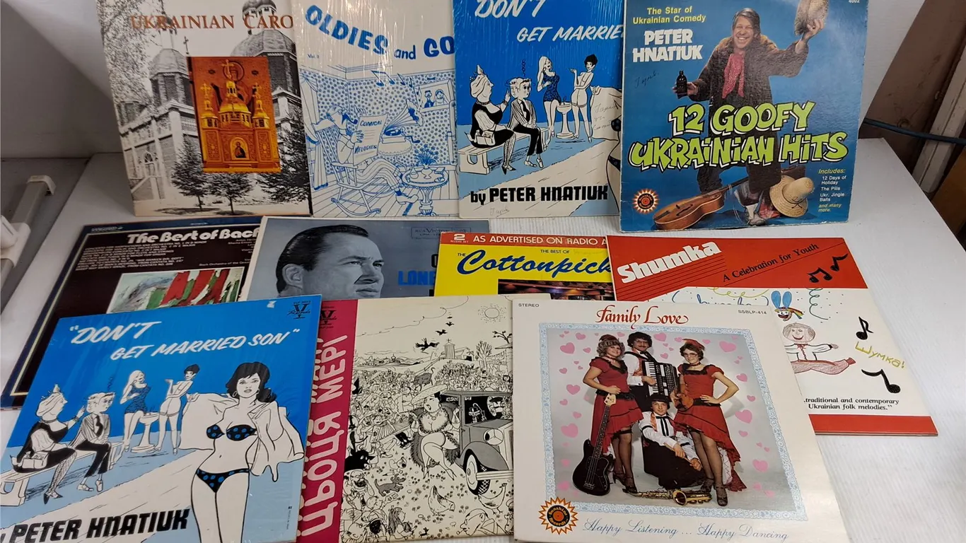 Assorted Vinyl Records - Peter Hnatiuk, Ukrainian Carol, Family Love, Misc