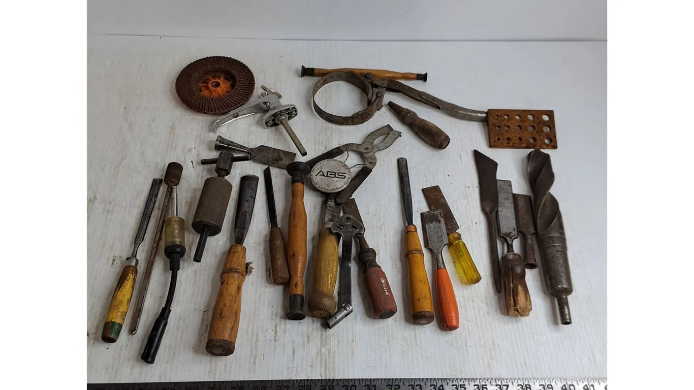 Assorted Chisels, Oil Filter Wrench, Misc.