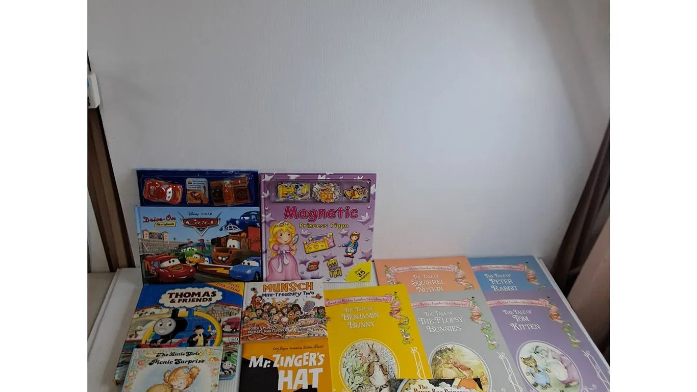 (13) Children's Books - Cars, Thomas & Friends, Beatrix Potter