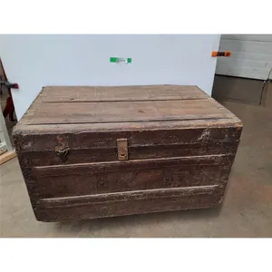 *Wooden Storage Trunk 34" x 21" x 18"- Can't Ship, Dollies Not Included