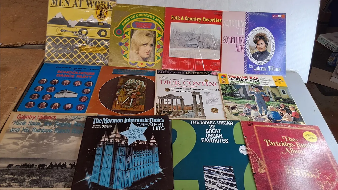 (12) Records- Hank Snow, The Partridge Family, Men At Work, Misc.