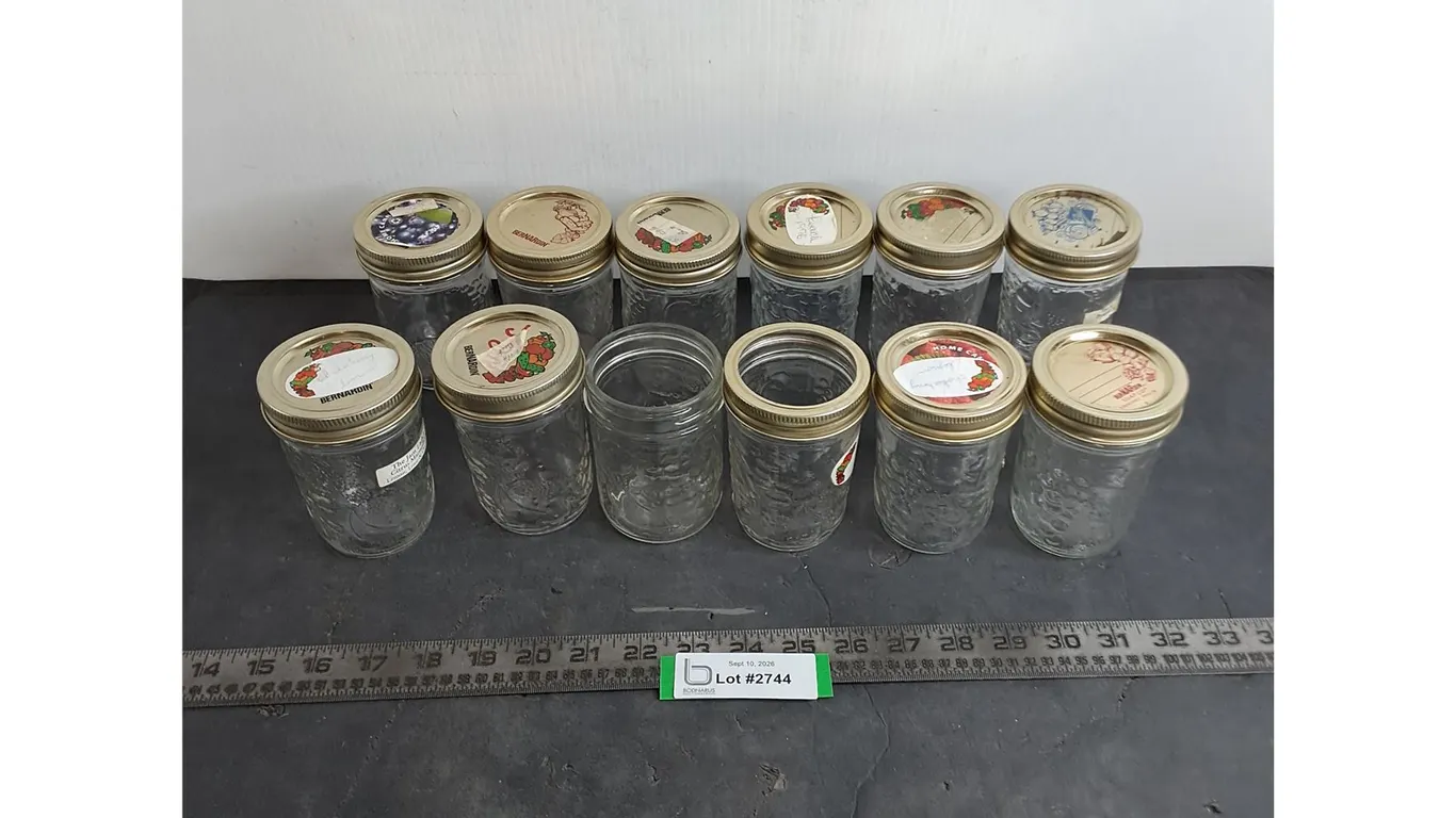 (12) Glass Sealer Jars - Cannot Ship