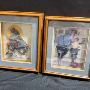 Framed Norman Rockwell 3D Art Prints