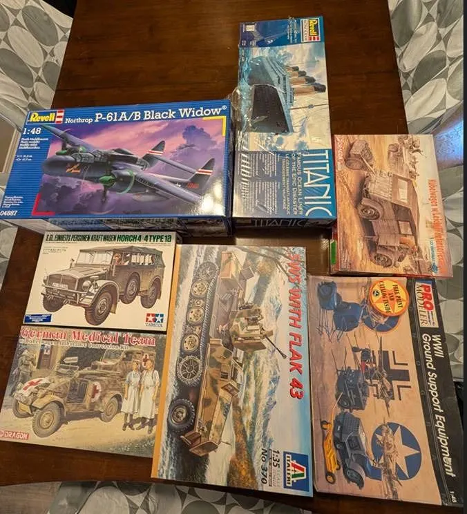 Various Unopened Model Kits - 16 pieces