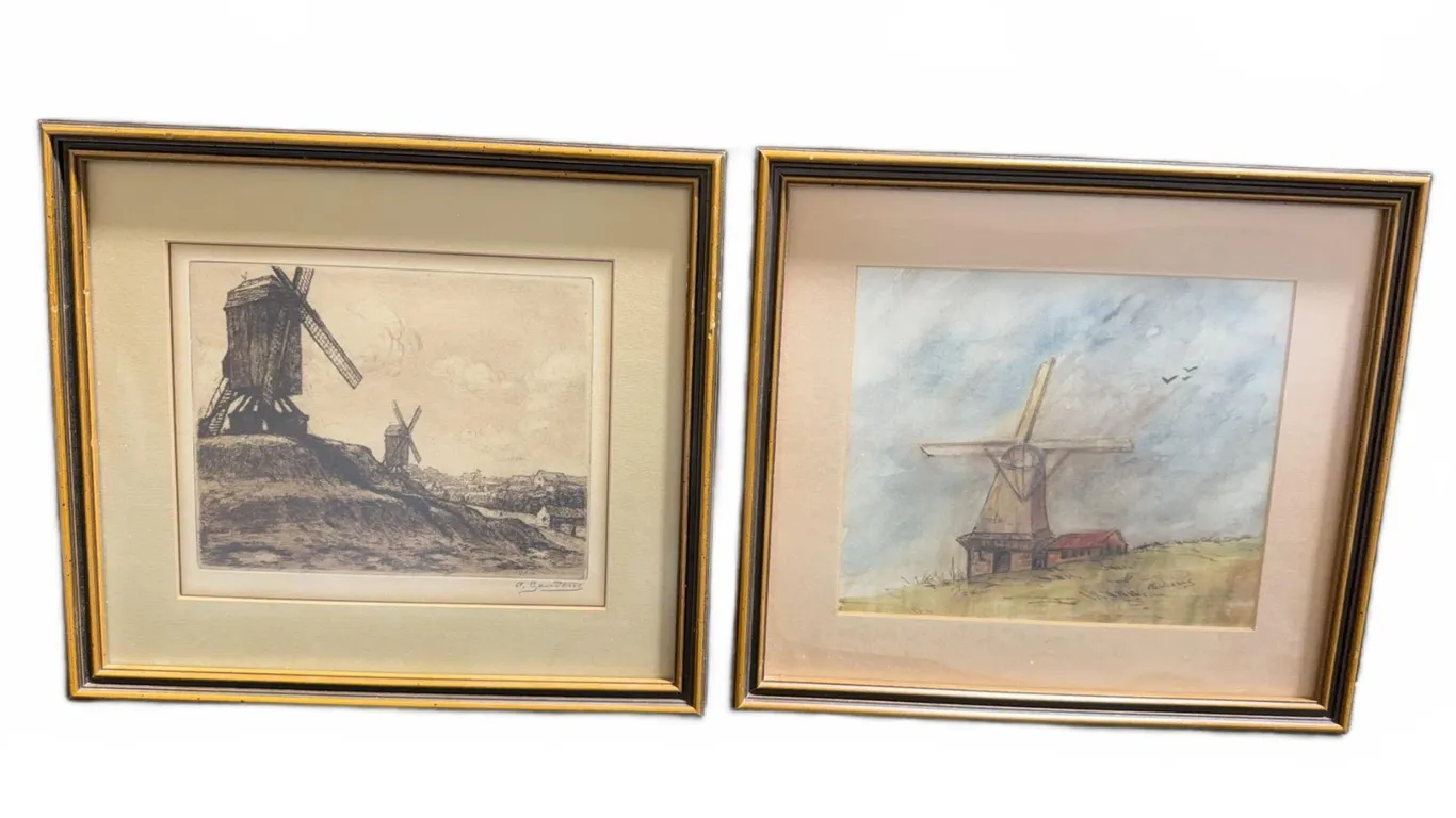 Framed Windmill Artworks: Williams and Geerten