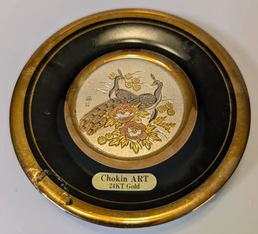 Chokin Small Gold Plate