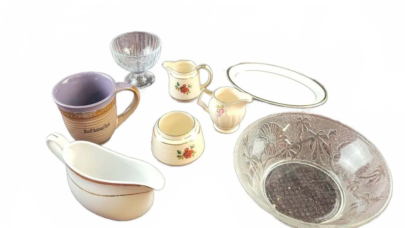 Tableware Including Sadler, Life@Home, Glass Bowl and Mug