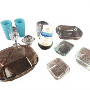 Glassware and Stoneware Bowls, Cups and Trays