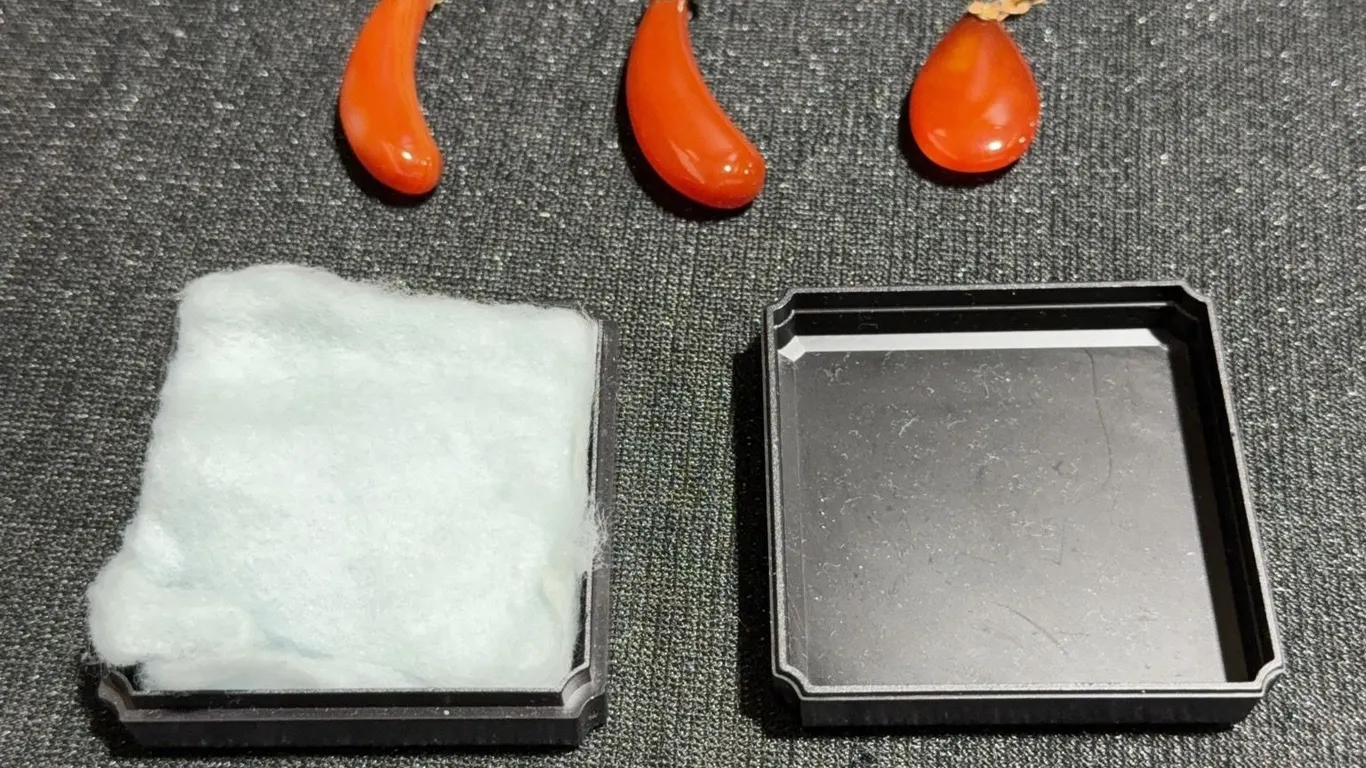 3 Agate Pendants with Metal Bails in Presentation Box