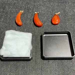 3 Agate Pendants with Metal Bails in Presentation Box