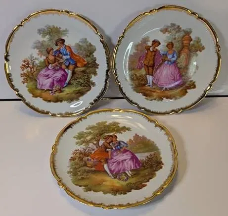 Set of 3 Limoges Mini Plates