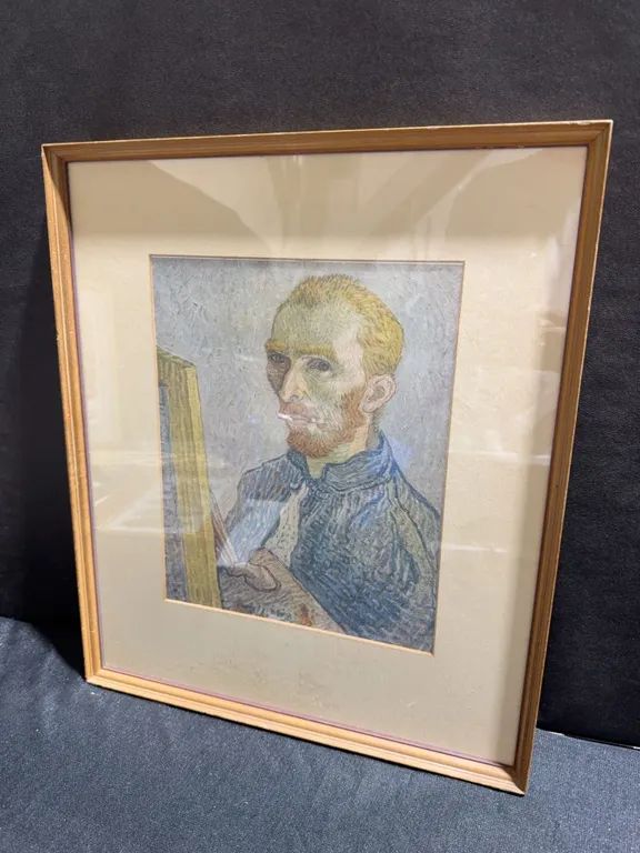 Framed Vincent van Gogh Self-Portrait Print, 17x20 Inches