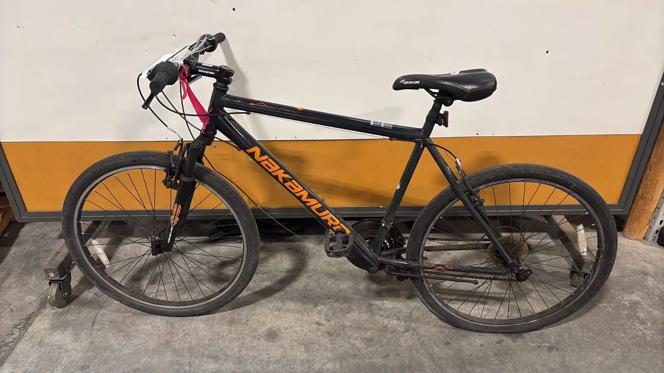 ECKO SIZE L 18-SPEED NAKAMURA STEEL SUSPENSION FORK SHIMANO REVOSHIFT LINEAR-PULL V-BRAKES TRAIL